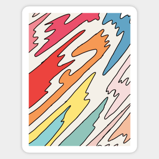 rainbow pastel spew Sticker